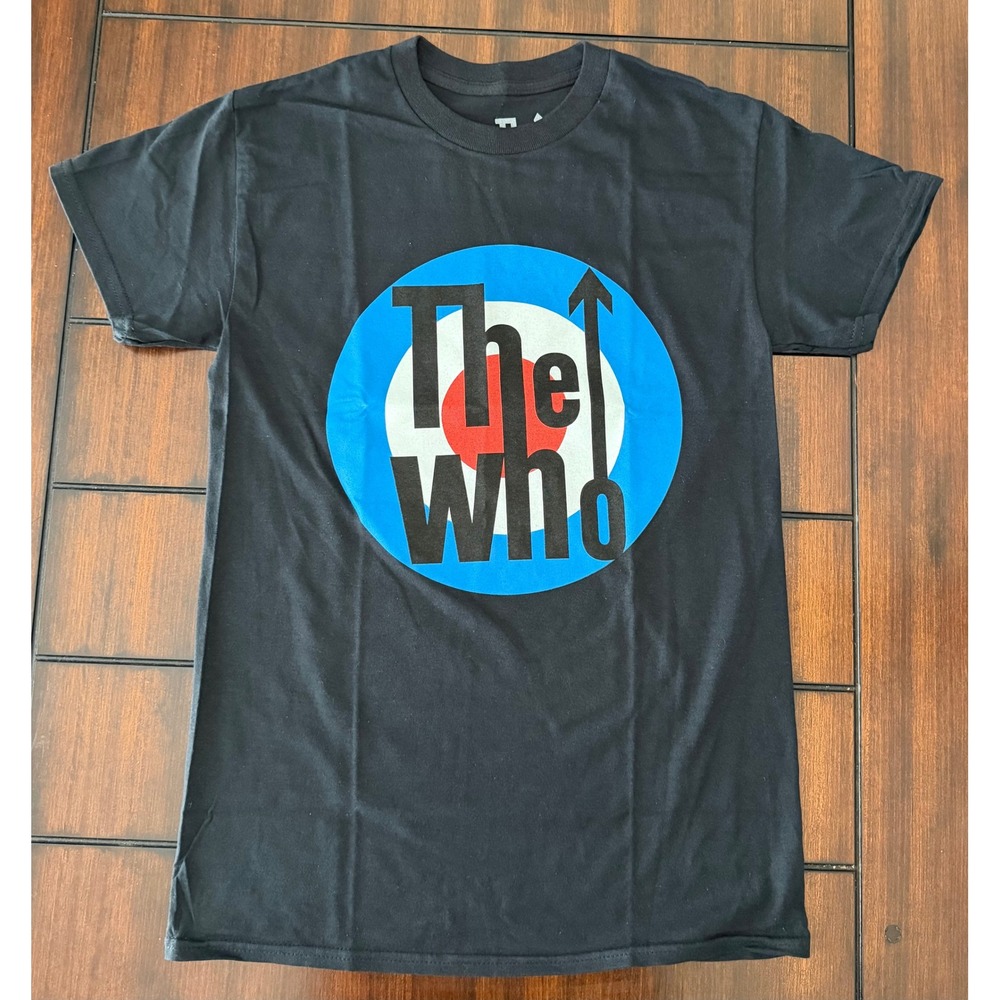 NWOT The Who Band T-Shirt Small Blk Mod Target Logo Graphic Rock Tee 2023 Cotton